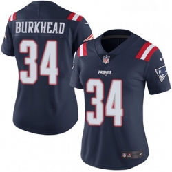 Womens Nike New England Patriots 34 Rex Burkhead Limited Navy Blue Rush Vapor Untouchable NFL Jersey