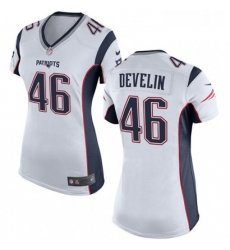 Womens Nike New England Patriots 46 James Develin Game White NFL Jersey