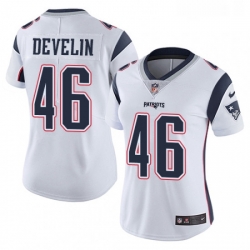 Womens Nike New England Patriots 46 James Develin White Vapor Untouchable Limited Player NFL Jersey