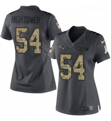 Womens Nike New England Patriots 54 Donta Hightower Limited Black 2016 Salute to Service NFL Jersey