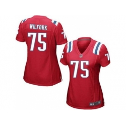 Women's Nike New England Patriots #75 Vince Wilfork Red Alternate Stitched NFL Jersey