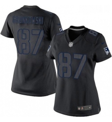 Womens Nike New England Patriots 87 Rob Gronkowski Limited Black Impact NFL Jersey