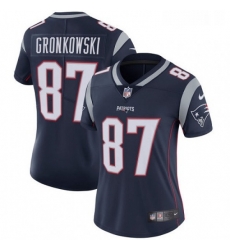 Womens Nike New England Patriots 87 Rob Gronkowski Navy Blue Team Color Vapor Untouchable Limited Player NFL Jersey