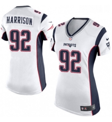 Womens Nike New England Patriots 92 James Harrison Game White NFL Jersey