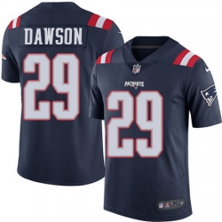 Nike Patriots #29 Duke Dawson Navy Blue Youth Stitched NFL Limited Rush Jersey