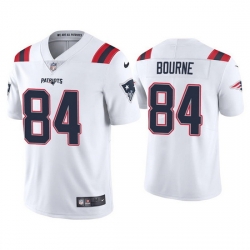 Youth New England Patriots 84 Kendrick Bourne 2021 White Vapor Untouchable Limited Stitched Jersey 
