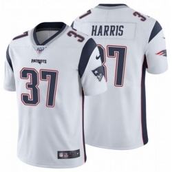 Youth New England Patriots Damien Harris #37 White Vapor Limited Jersey