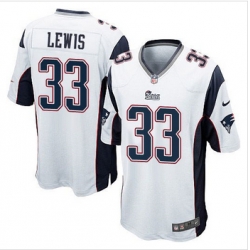 Youth New Patriots #33 Dion Lewis White Stitched NFL Elite Jersey