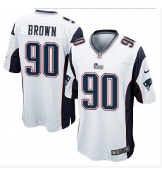 Youth New Patriots #90 Malcom Brown White Stitched NFL Elite Jersey