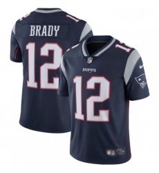 Youth Nike New England Patriots 12 Tom Brady Navy Blue Team Color Vapor Untouchable Limited Player NFL Jersey