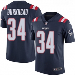 Youth Nike New England Patriots 34 Rex Burkhead Limited Navy Blue Rush Vapor Untouchable NFL Jersey
