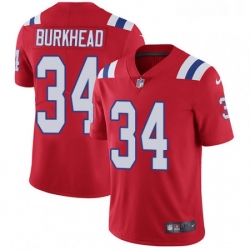 Youth Nike New England Patriots 34 Rex Burkhead Red Alternate Vapor Untouchable Limited Player NFL Jersey