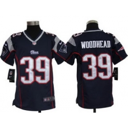 Youth Nike New England Patriots #39 Danny Woodhead Blue Jerseys