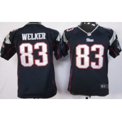 Youth Nike New England Patriots 83 Wes Welker Blue Nike NFL Jersey