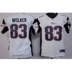 Youth Nike New England Patriots 83 Wes Welker White Nike NFL Jersey