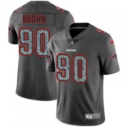 Youth Nike Patriots #90 Malcom Brown Gray Static NFL Vapor Untouchable Game Jersey