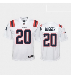 youth kyle dugger new england patriots white game jersey 