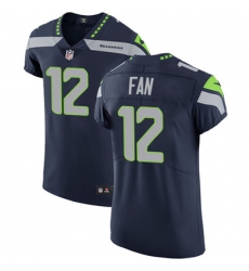 Men Nike Seahawks #12 Fan Steel Blue Team Color Stitched NFL Vapor Untouchable Elite Jersey