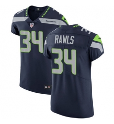 Men Nike Seahawks #34 Thomas Rawls Steel Blue Team Color Stitched NFL Vapor Untouchable Elite Jersey