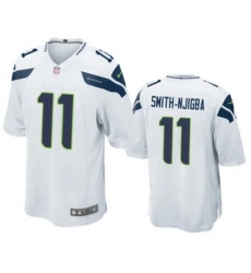 Men Seattle Seahawks 11 Jaxon Smith Njigba White 2023 Draft Stitched Game Jersey
