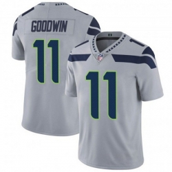 Men Seattle Seahawks 11 Marquise Goodwin Grey Vapor Untouchable Limited Stitched Jersey