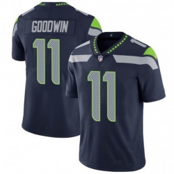 Men Seattle Seahawks 11 Marquise Goodwin Navy Vapor Untouchable Limited Stitched Jersey