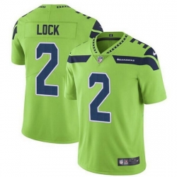 Men Seattle Seahawks 2 Drew Lock Green Vapor Untouchable Limited Stitched jersey