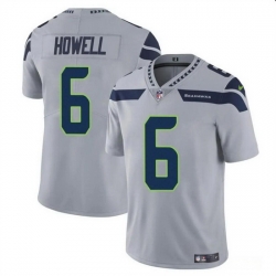 Men Seattle Seahawks 6 Sam Howell Grey Vapor Limited Stitched Football Jersey