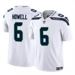 Men Seattle Seahawks 6 Sam Howell White 2023 F U S E  Vapor Limited Stitched Football Jersey