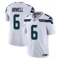 Men Seattle Seahawks 6 Sam Howell White Vapor Limited Stitched Football Jersey