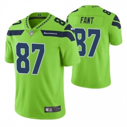 Men Seattle Seahawks 87 Noah Fant Green Vapor Untouchable Limited Stitched Jersey