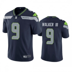 Men Seattle Seahawks 9 Kenneth Walker III Navy Vapor Untouchable Limited Stitched jersey