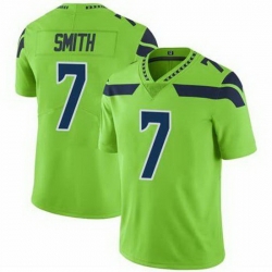 Men Seattle Seahawks Geno Smith #7 Green Vapor Limited NFL Jersey