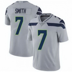 Men Seattle Seahawks Geno Smith #7 Grey Vapor Limited NFL Jersey