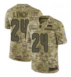 Mens Nike Seattle Seahawks 24 Marshawn Lynch Limited Camo 2018 Salute to Service NFL Jersey