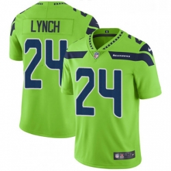 Mens Nike Seattle Seahawks 24 Marshawn Lynch Limited Green Rush Vapor Untouchable NFL Jersey