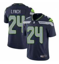 Mens Nike Seattle Seahawks 24 Marshawn Lynch Steel Blue Team Color Vapor Untouchable Limited Player NFL Jersey