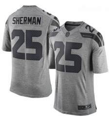Mens Nike Seattle Seahawks 25 Richard Sherman Limited Gray Gridiron NFL Jersey