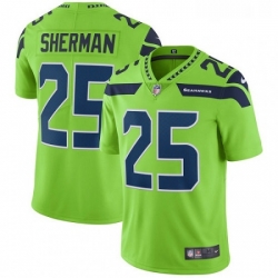 Mens Nike Seattle Seahawks 25 Richard Sherman Limited Green Rush Vapor Untouchable NFL Jersey