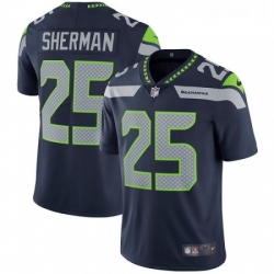 Mens Nike Seattle Seahawks 25 Richard Sherman Steel Blue Team Color Vapor Untouchable Limited Player NFL Jersey