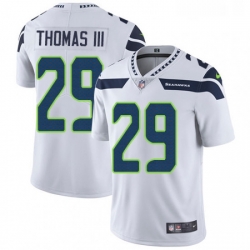 Mens Nike Seattle Seahawks 29 Earl Thomas III White Vapor Untouchable Limited Player NFL Jersey
