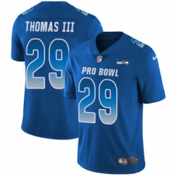 Mens Nike Seattle Seahawks 29 Earl Thomas Limited Royal Blue 2018 Pro Bowl NFL Jersey