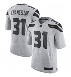 Mens Nike Seattle Seahawks 31 Kam Chancellor Limited Gray Gridiron II NFL Jersey