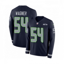 Mens Nike Seattle Seahawks 54 Bobby Wagner Limited Navy Blue Therma Long Sleeve NFL Jersey
