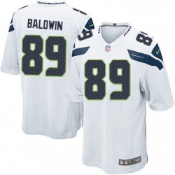 Mens Nike Seattle Seahawks 89 Doug Baldwin Game White NFL Jersey