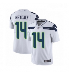 Mens Seattle Seahawks 14 DK Metcalf White Vapor Untouchable Limited Player Football Jersey