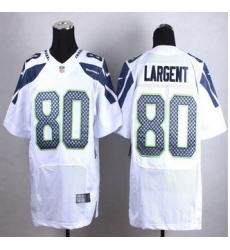 New Seattle Seahawks #80 Steve Largent White Men Stitched NFL Elite Jersey