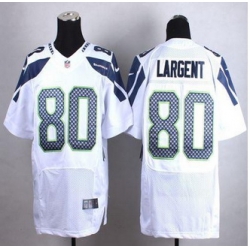 New Seattle Seahawks #80 Steve Largent White Men Stitched NFL Elite Jersey