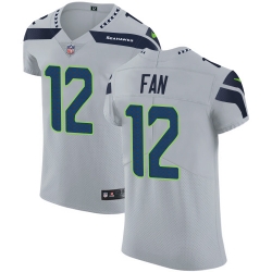 Nike Seahawks #12 Fan Grey Alternate Mens Stitched NFL Vapor Untouchable Elite Jersey