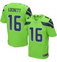 Nike Seahawks #16 Tyler Lockett Green Mens Stitched NFL Elite Rush Jersey